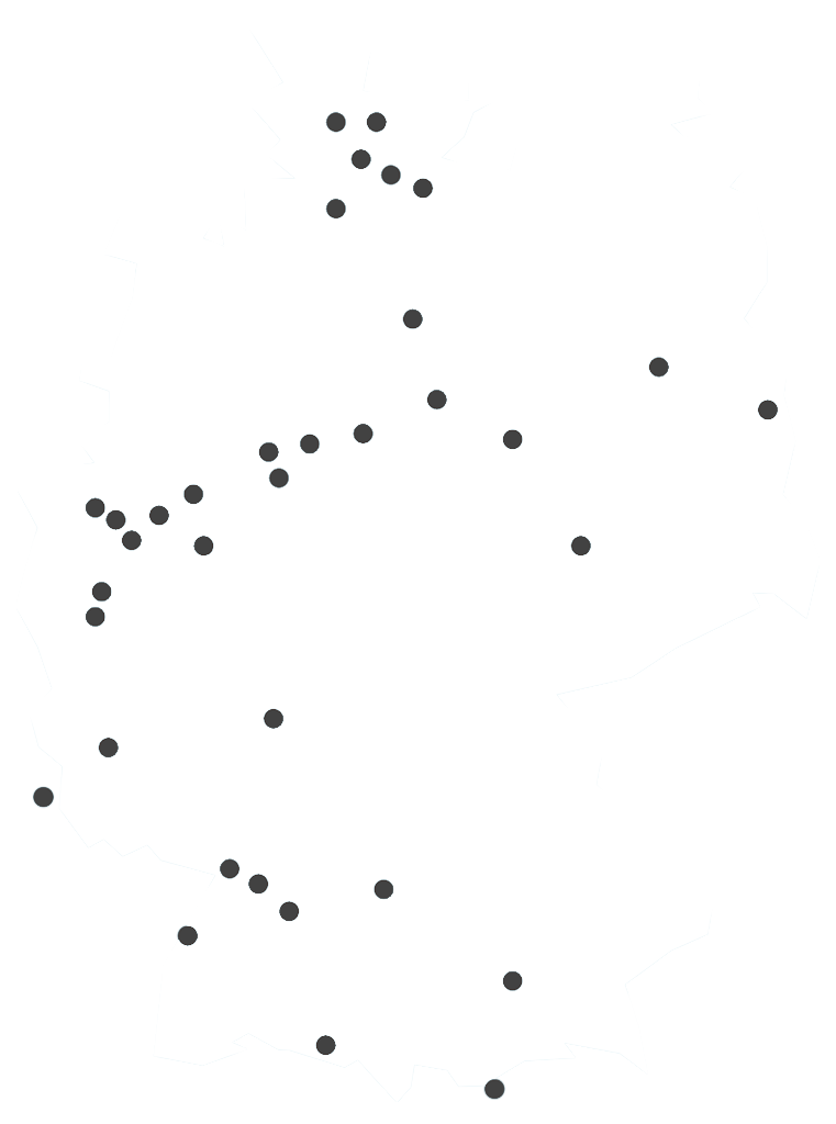 Deutschlandkarte mit Markierungen